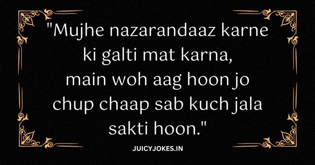 attitude shayari for girls